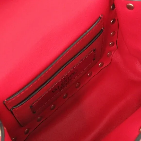 VALENTINO GARAVANI Red Leather Shoulder Bag - Picture 8 of 11